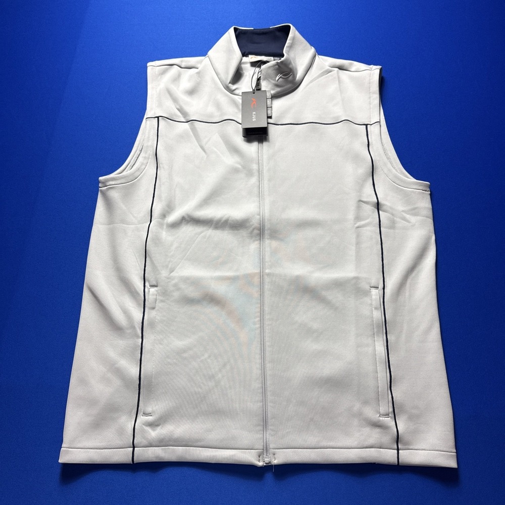 KJUS Men's DAMIAN Full Zip White Golf Casual Vest Size 54 XL